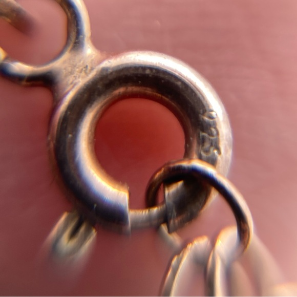 Rose Gold Tone Botanical Themed Necklace with Turquoise Colored Faceted Beads - Picture 6 of 7